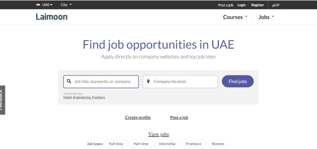 one of the leading job portal wesbite of the UAE is Laimoon 